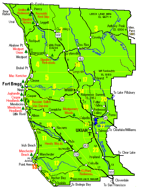 Mendocino County Zip Code Map United States Map